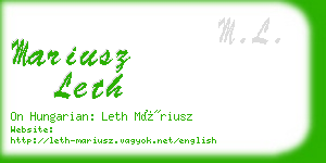 mariusz leth business card